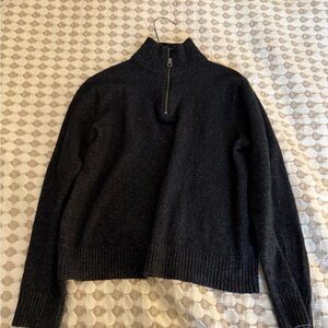 Black Half-Zip Sweater